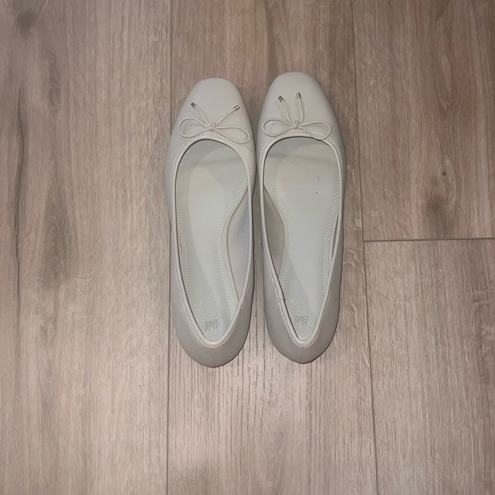 Cream Ballet Flats H&M